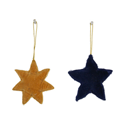 Set of 2 Star Shaped Christmas Ornament