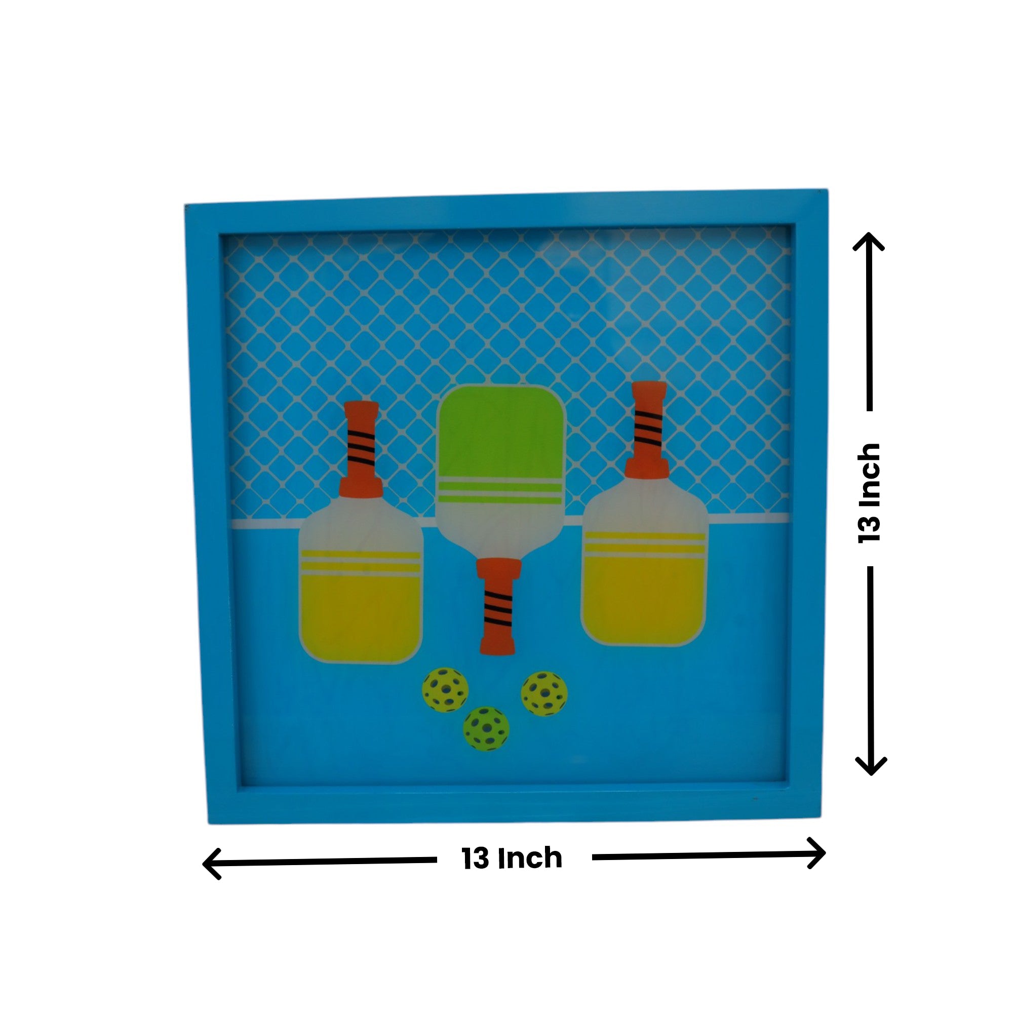 Premium Glass Wall Décor with Pickle Ball Design
