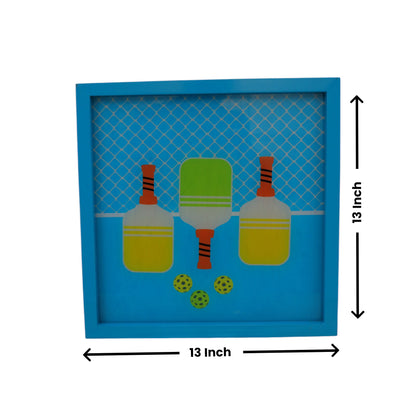 Premium Glass Wall Décor with Pickle Ball Design