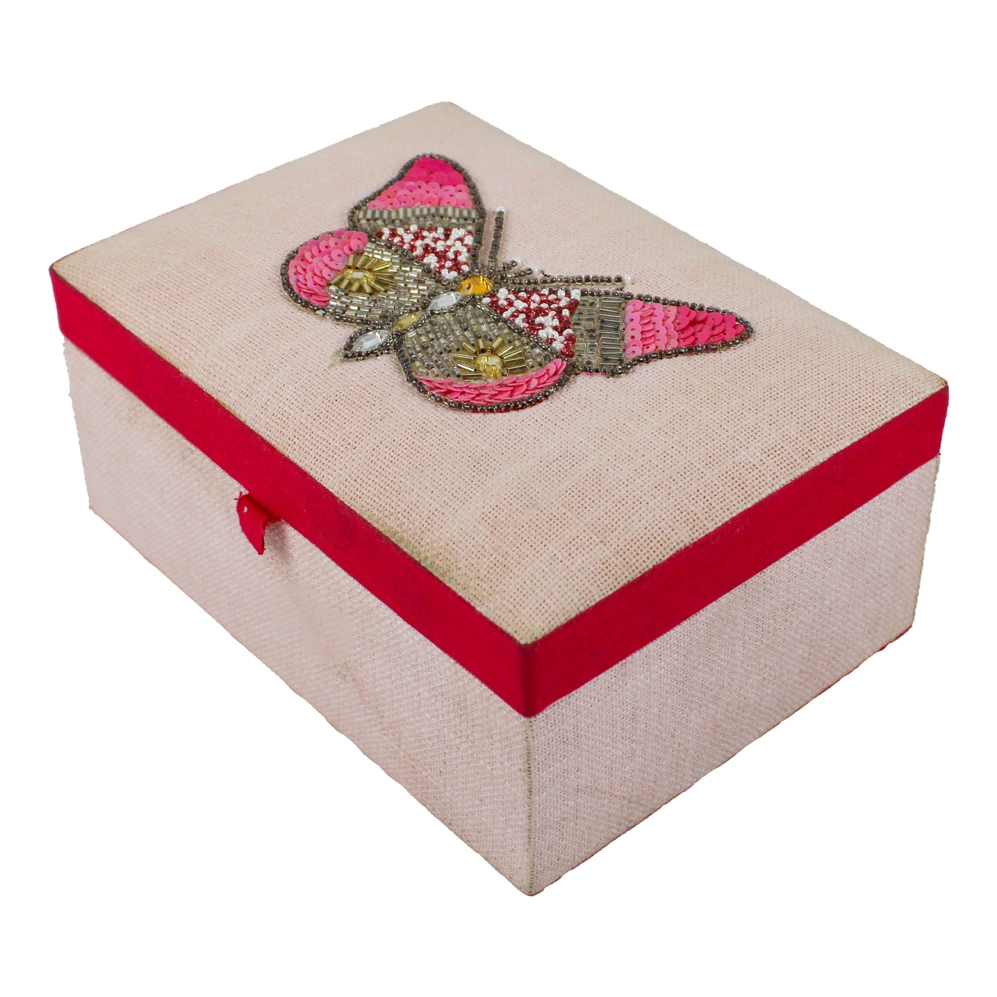 Butterfly Beaded Stationary Box for Kids