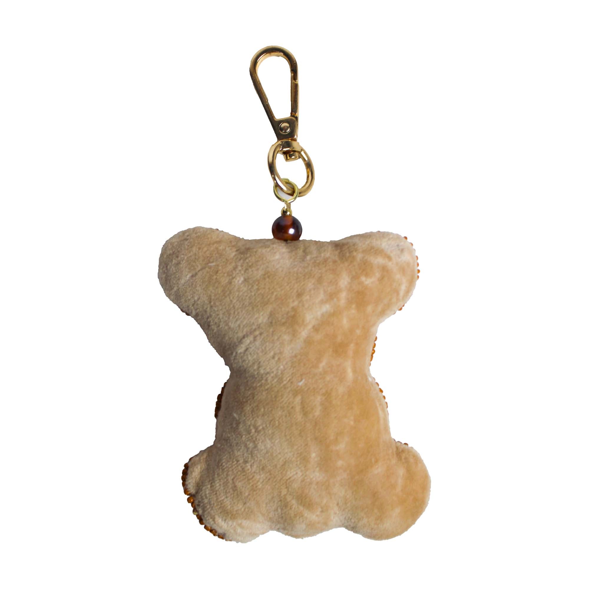 Sequin Work Teddy Bear Shaped Bag Charm