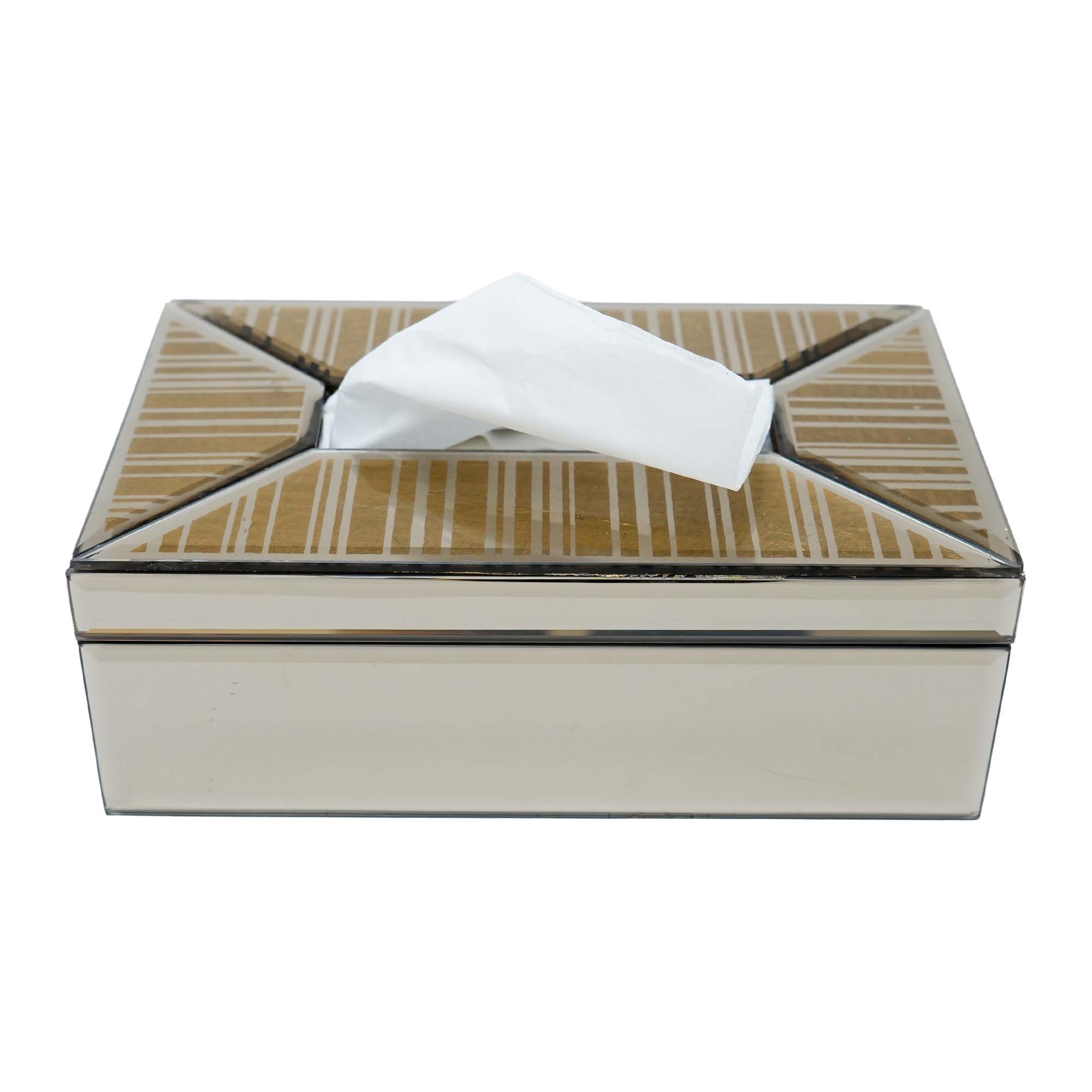 Luxury Decorative Brown Glass Tissue Box