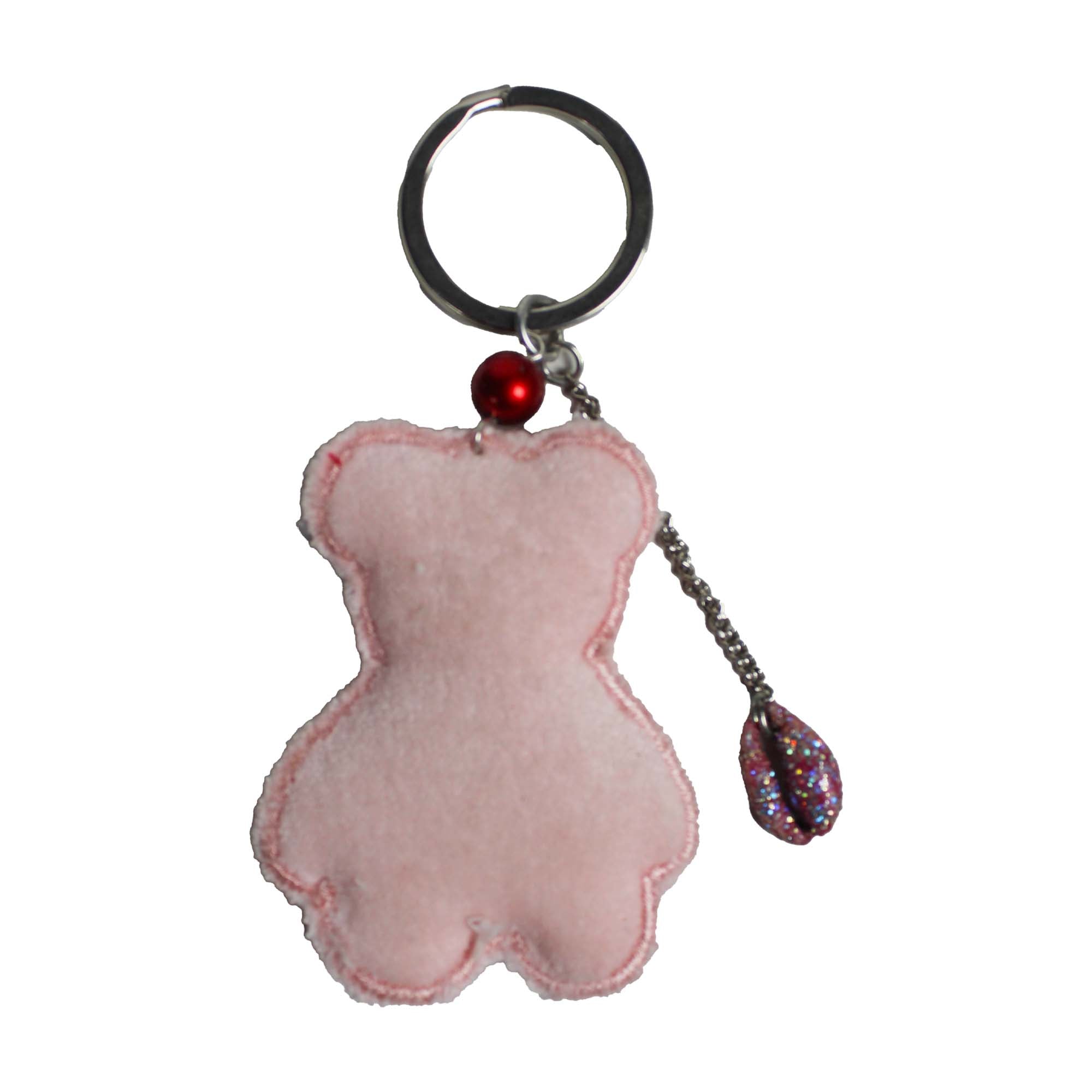 Beaded Teddy Bear Shaped Bag Charm
