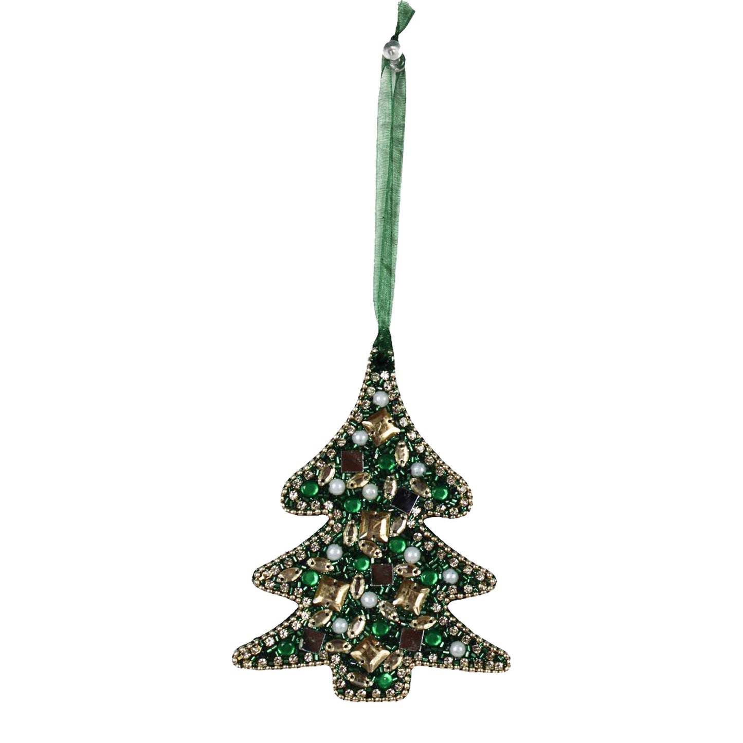 Set of 2 Lac Work Christmas Tree Ornament