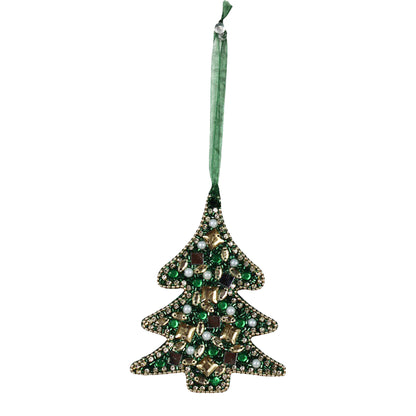 Set of 2 Lac Work Christmas Tree Ornament