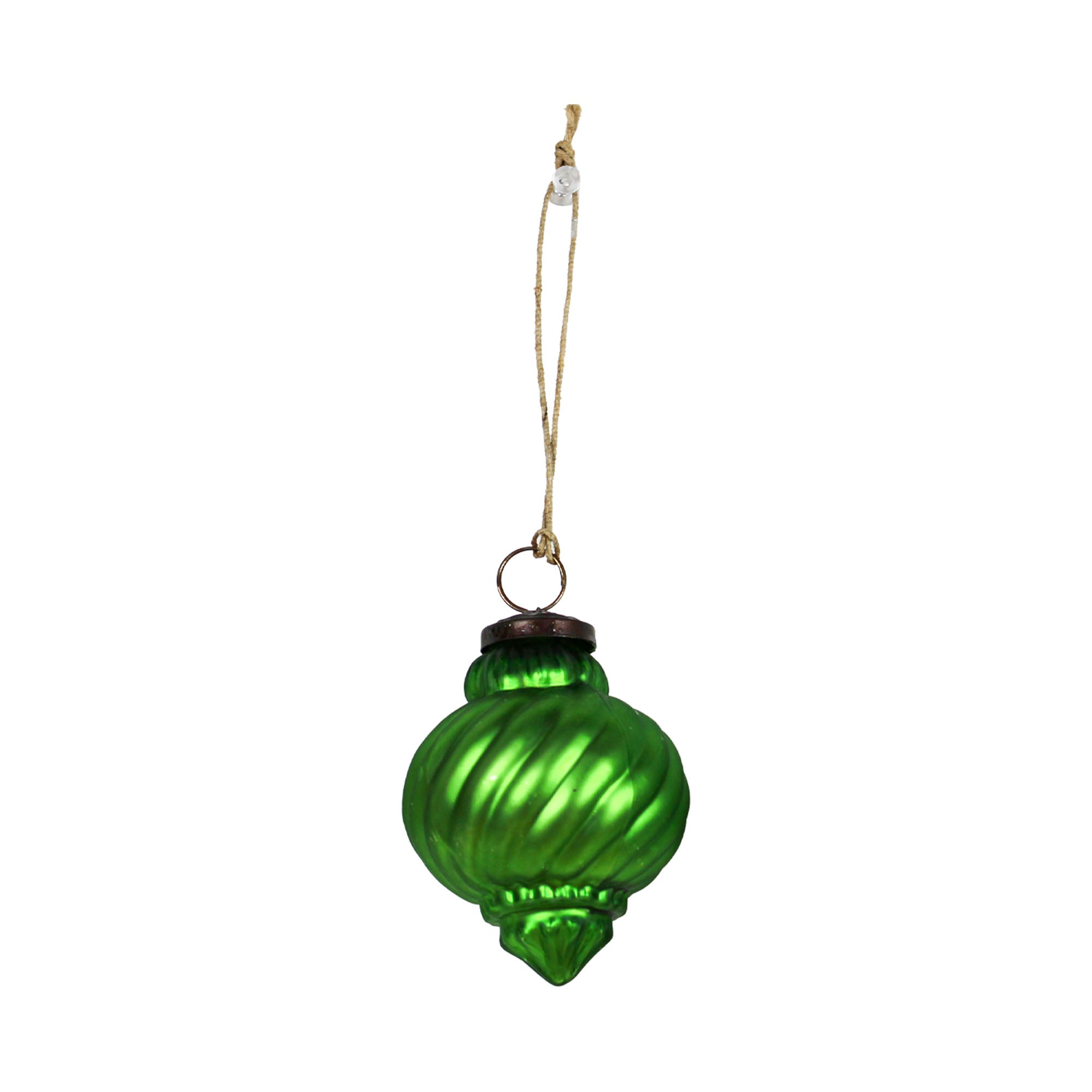 Set of 3 Christmas Hanging Glass Ornaments