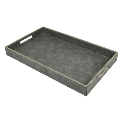 Grey Leatherite Tray