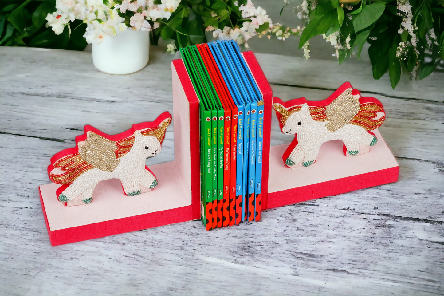 Set of 2 (Pair) Unicorn Design Bookend