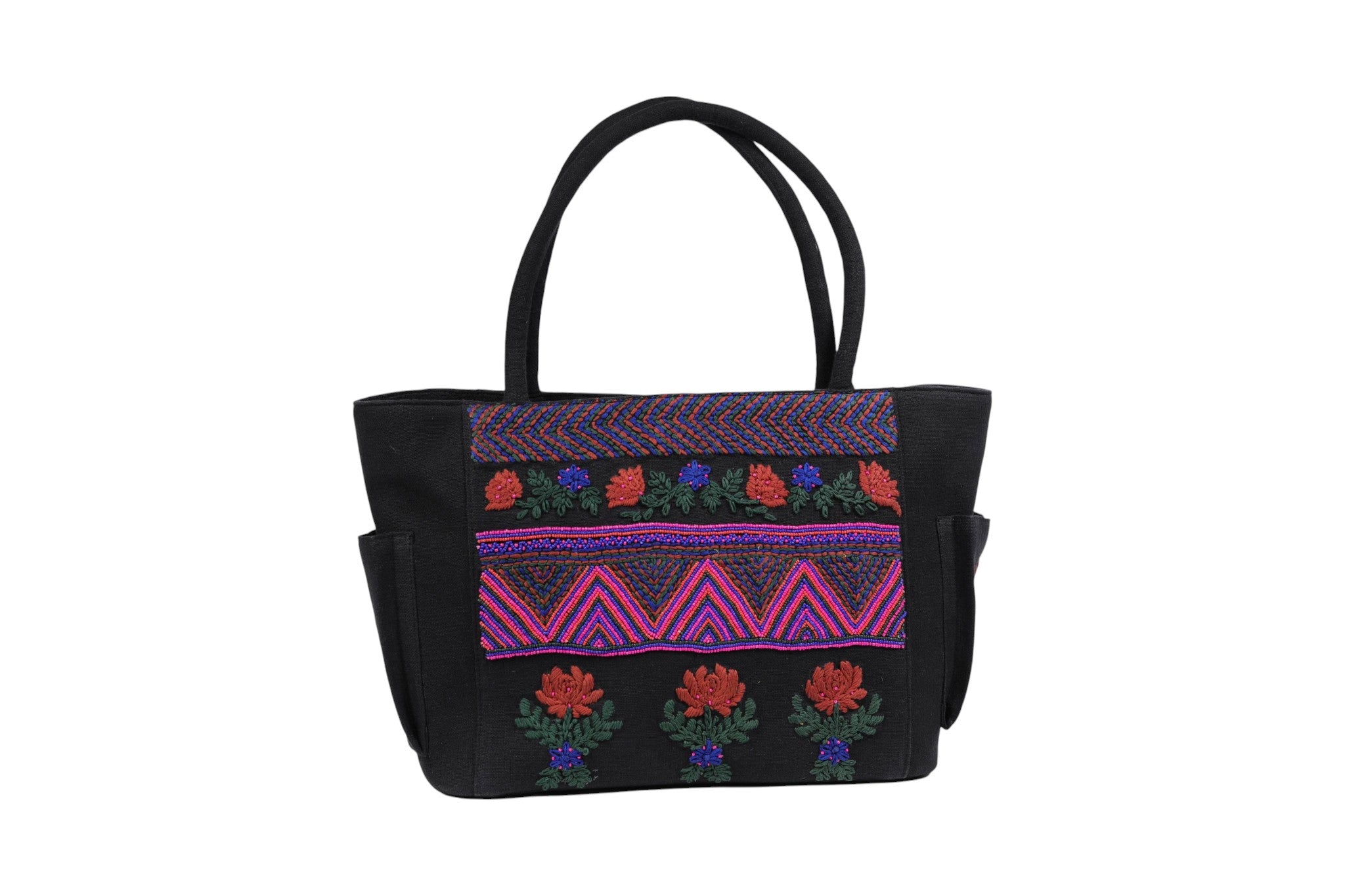  Hand-Embroidered Canvas Womenâ€™s Tote Bag 