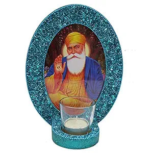 Guru Nanak Dev ji Photo Frame Table Top with T-Light