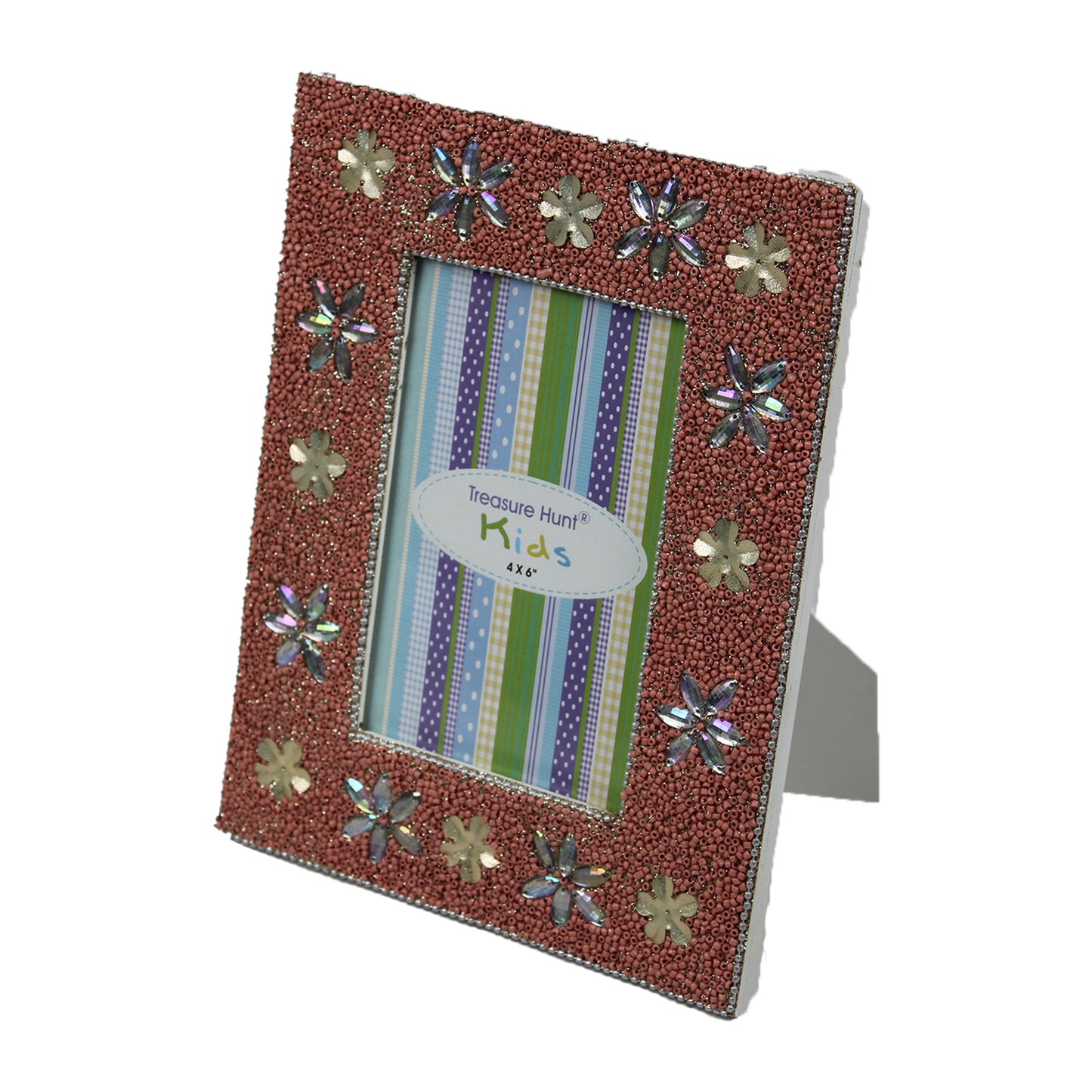 Jeweled Flower Beaded Picture Frame