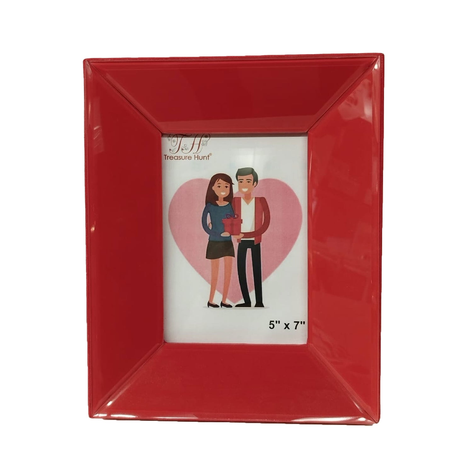 Red colored mirror photo frame for valentine day -TH-4494