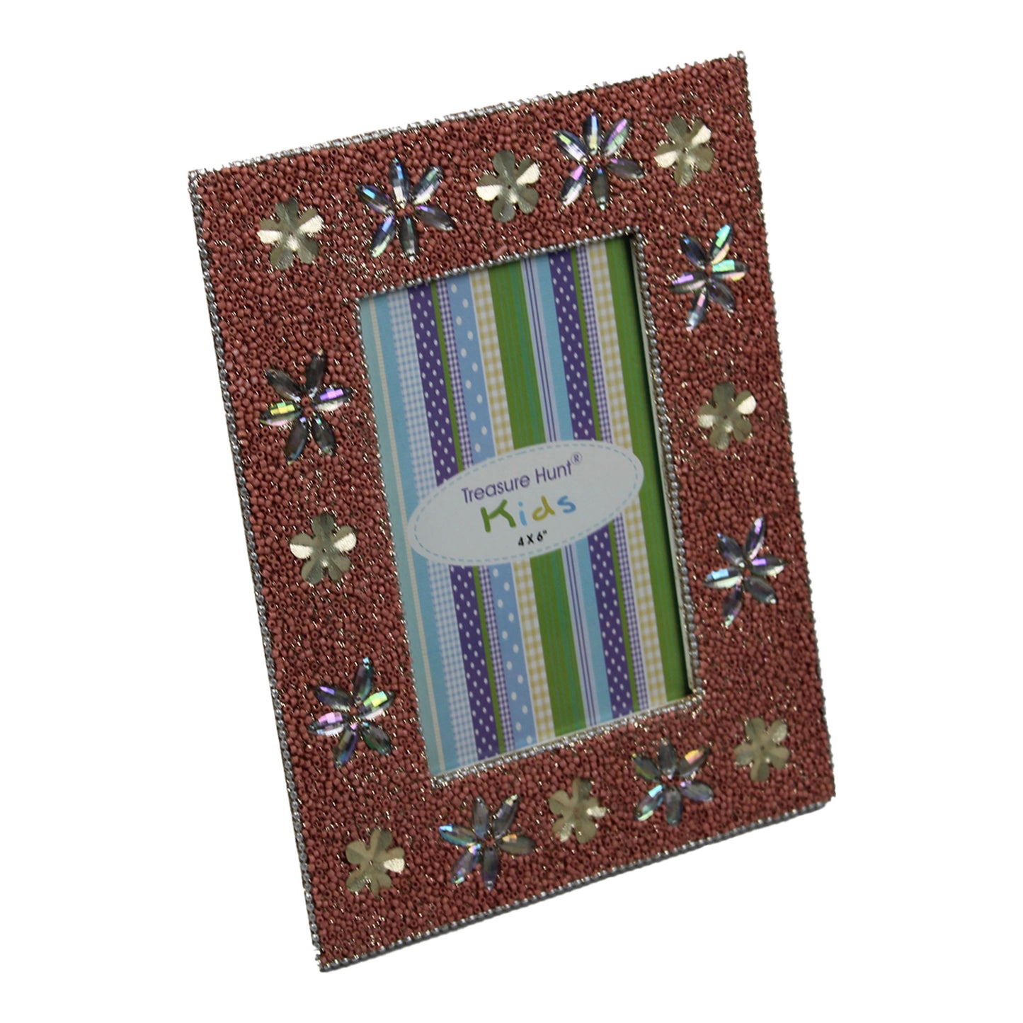 Jeweled Flower Beaded Picture Frame