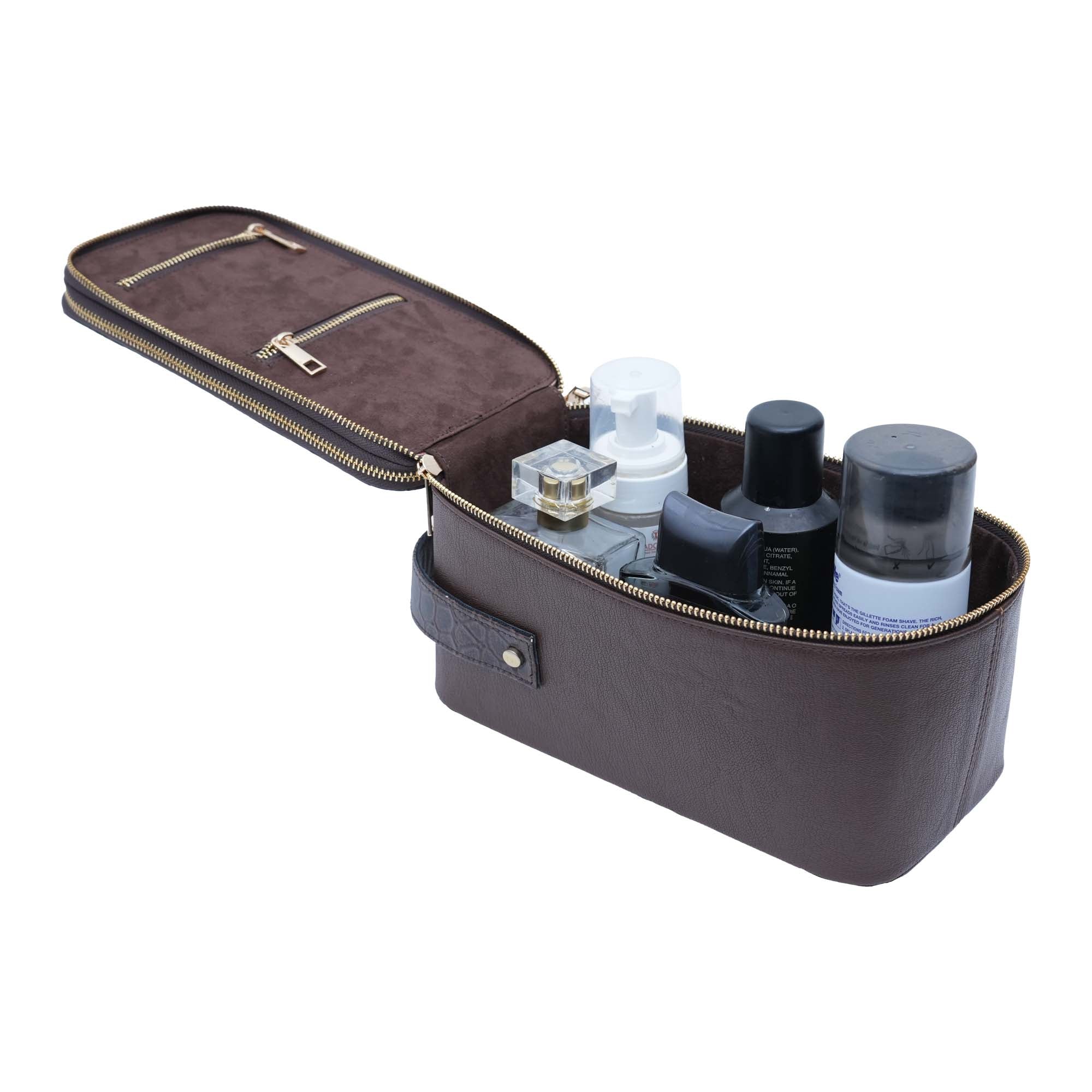 Premium Men's Brown Pouch/Bag With Handle