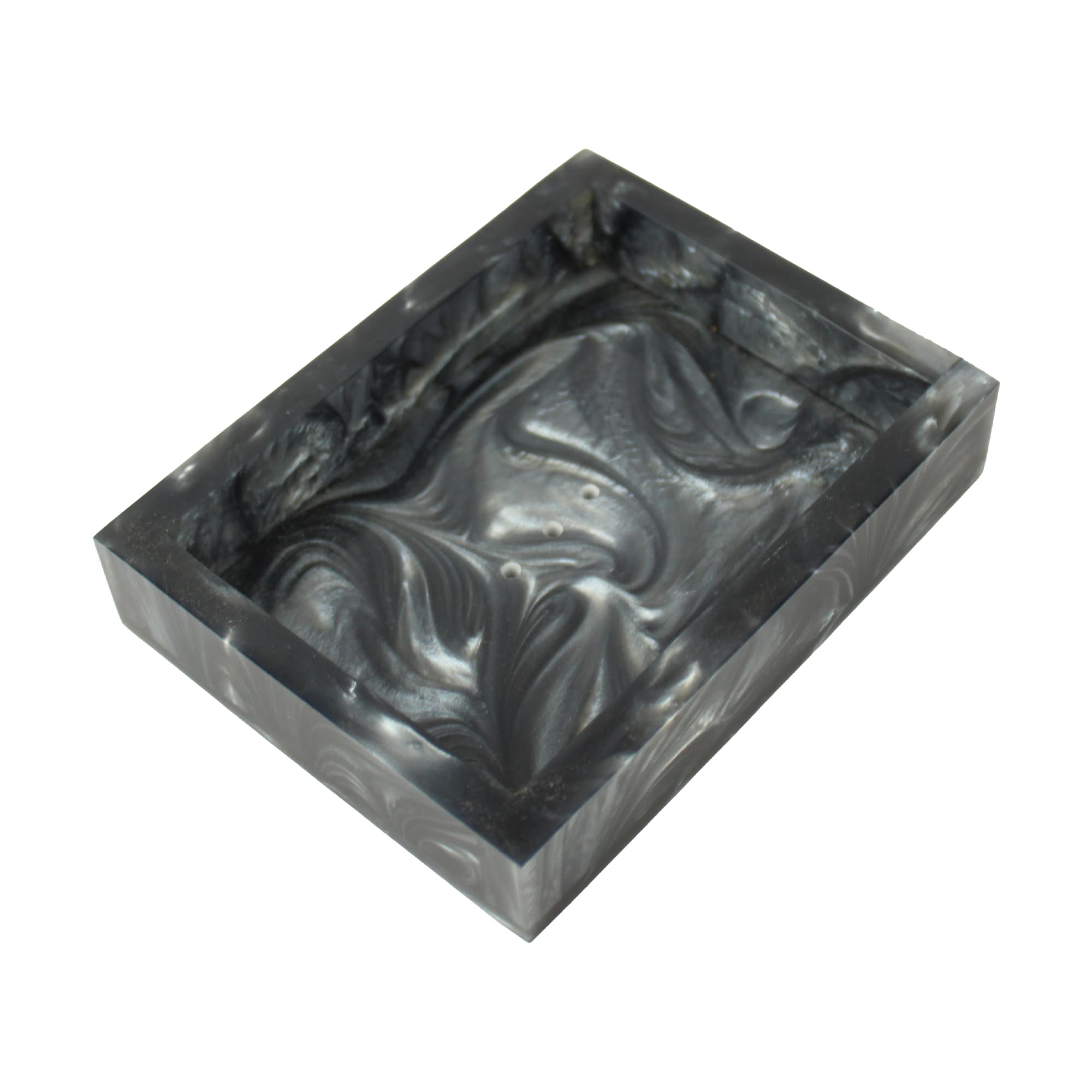 Black Resin Soap Dish