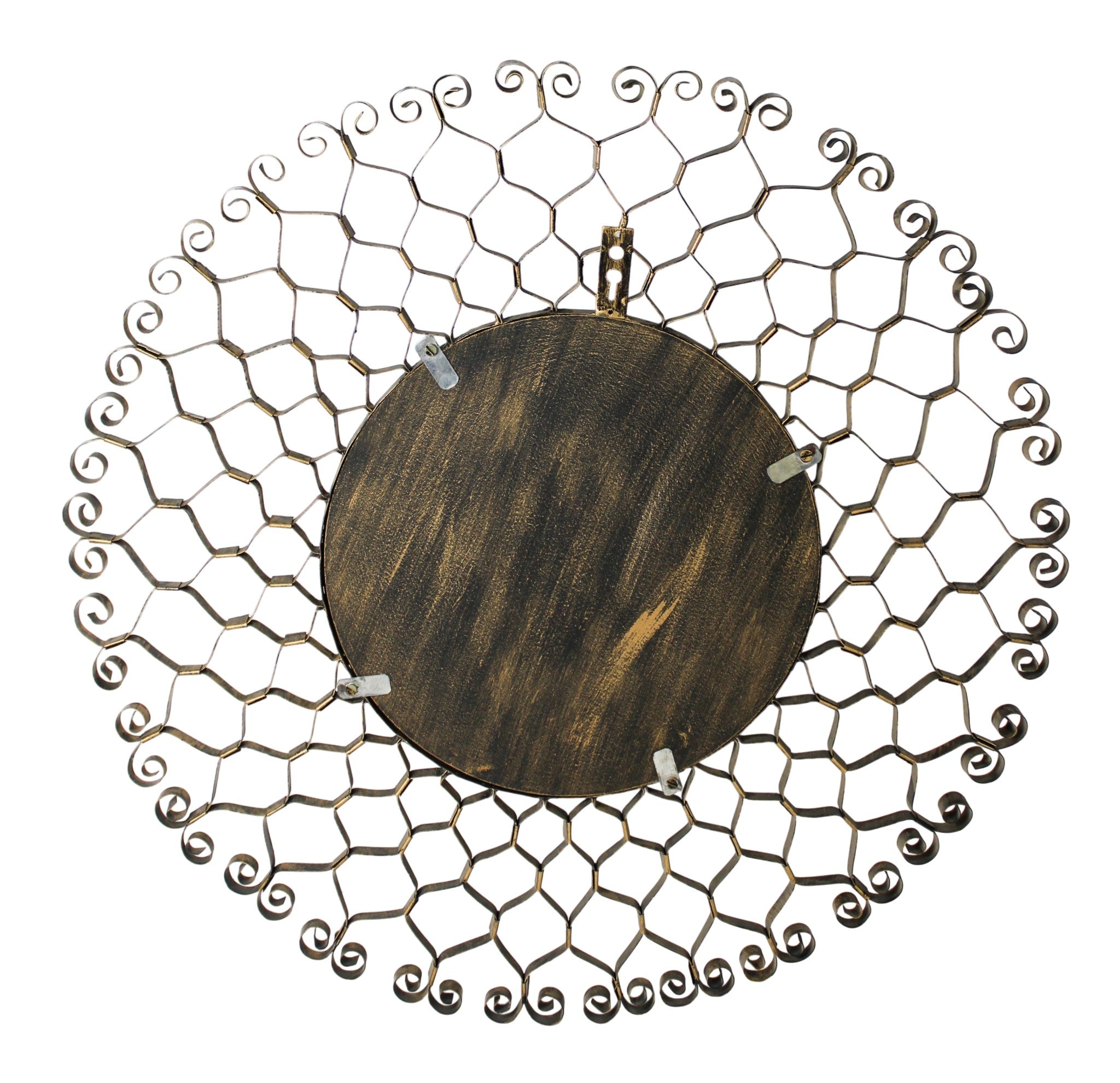 Antique Round Mirror – Artisan Metal Wall Décor