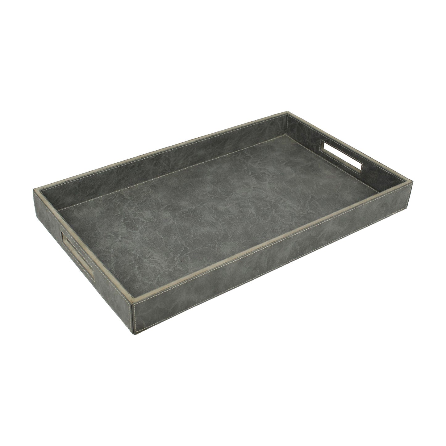 Grey Leatherite Tray