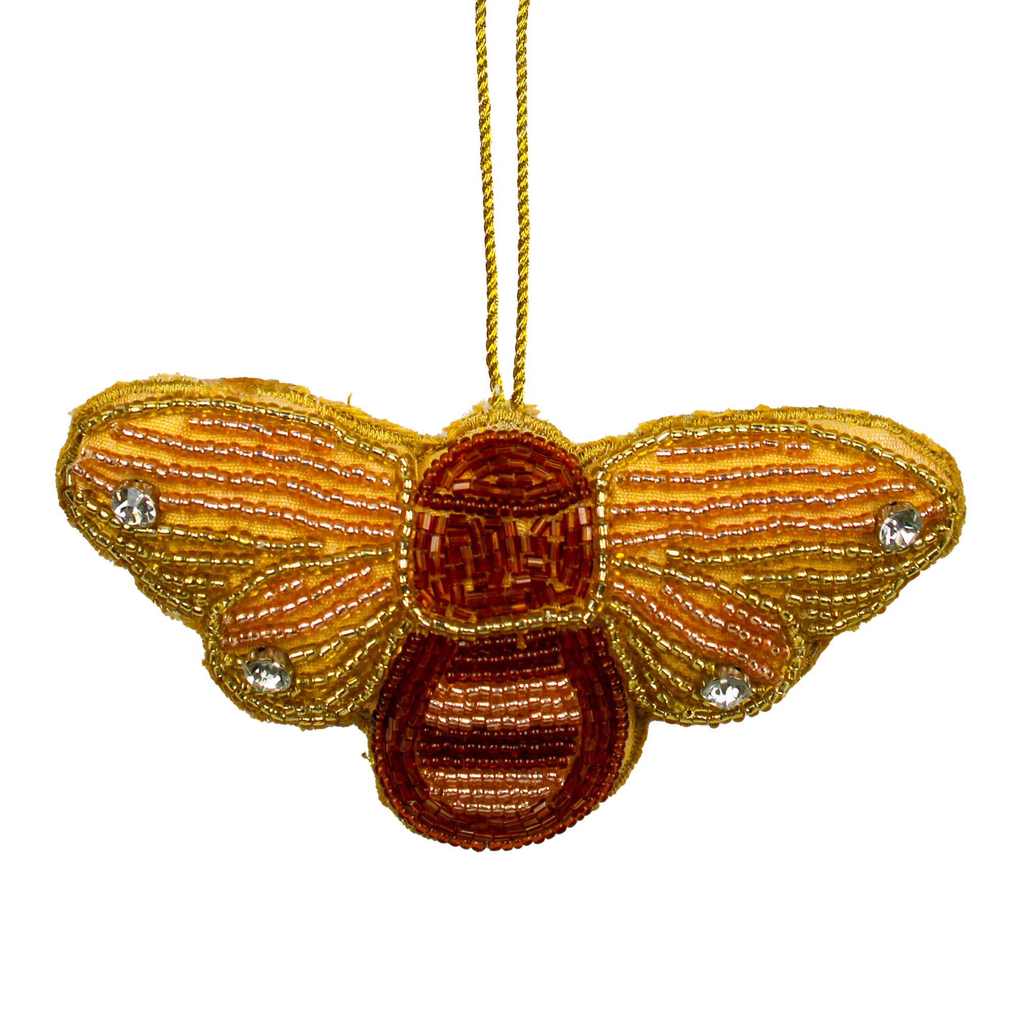 Set of 2 Bug Shaped Christmas Ornament Tree Hanging