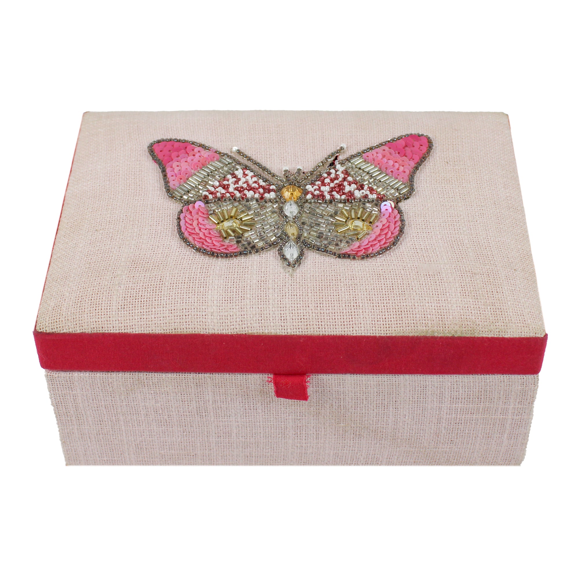 Butterfly Beaded Stationary Box for Kids