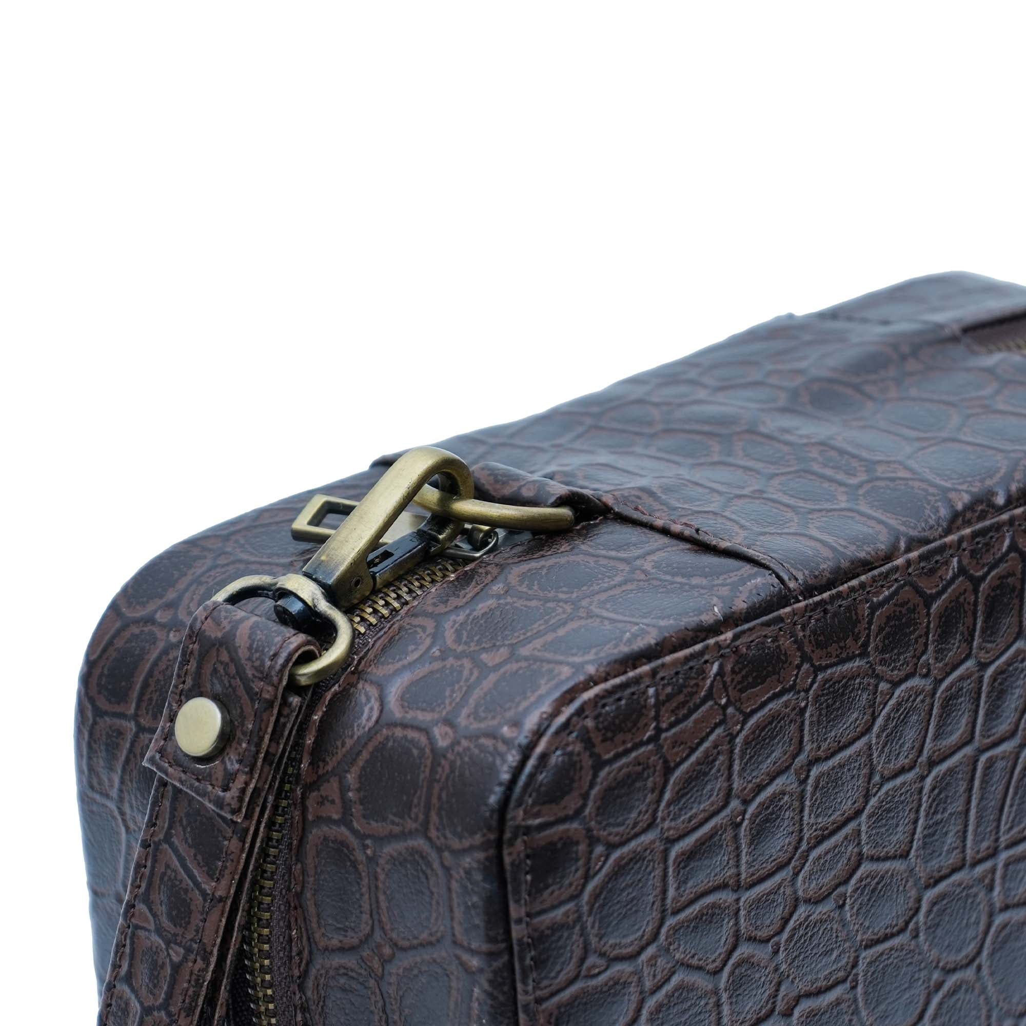 Premium Men's Brown Travel Pouch/Bag