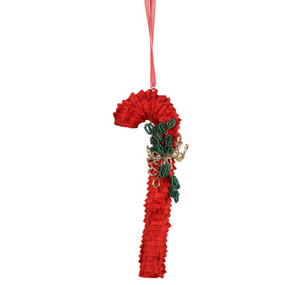 Set of 2 Candy Stick Shaped Christmas Ornament