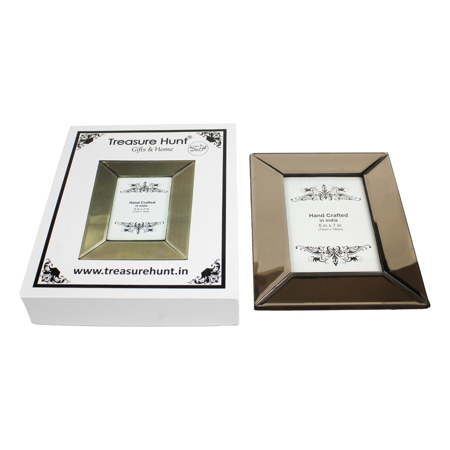 Brown Glass Photo Frame (Size: 5 x 7)