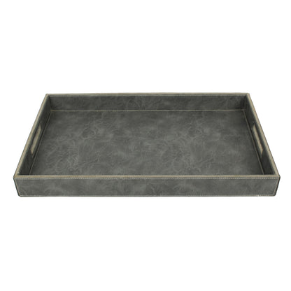 Grey Leatherite Tray