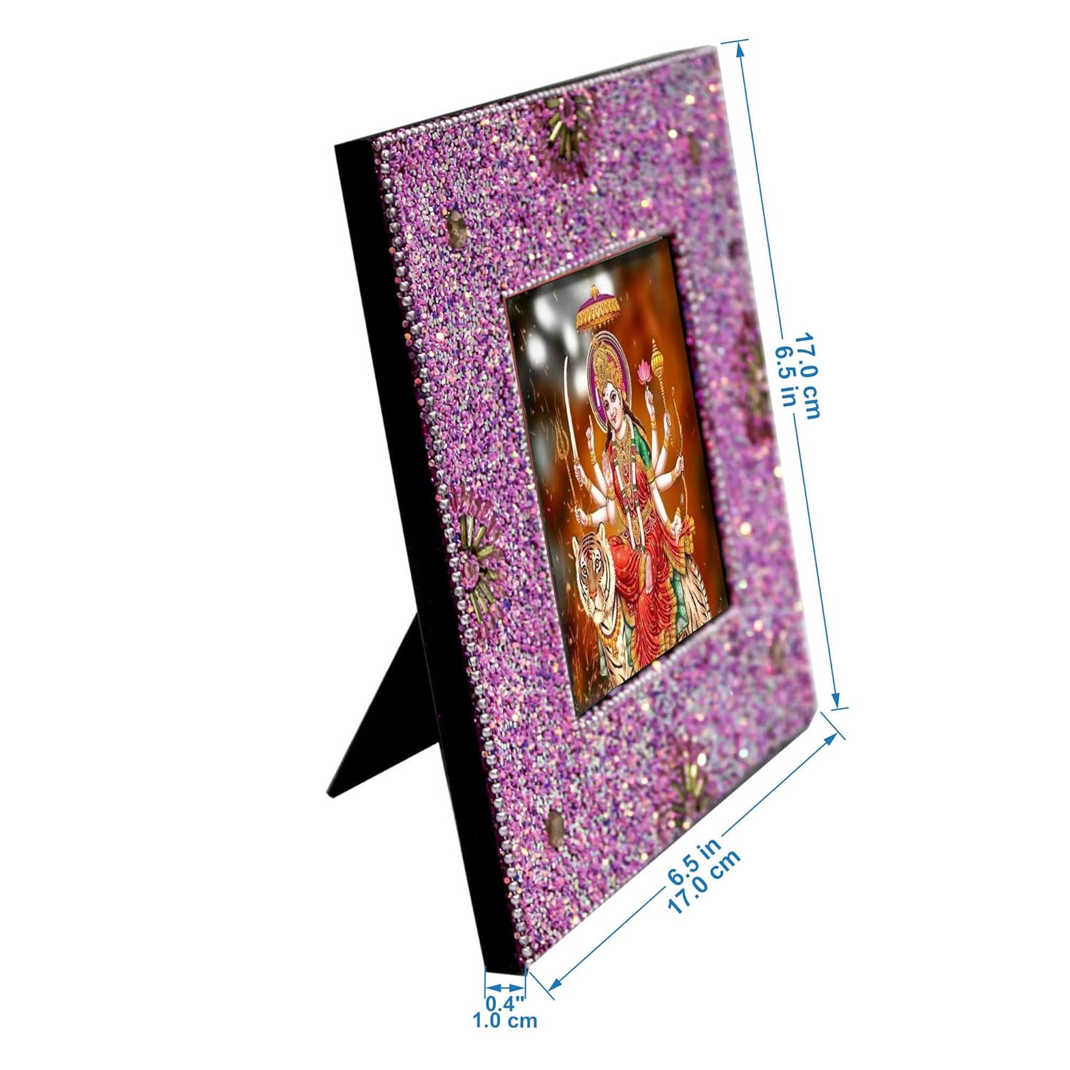 Mahishasur Mardini Durga Mata Pink Frame for Blessings