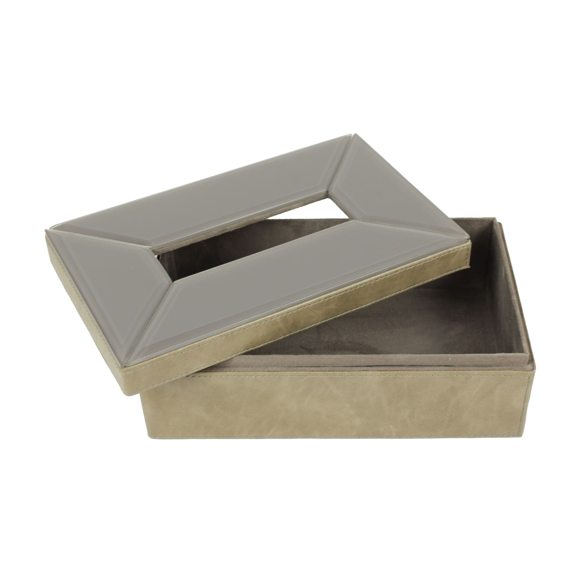 Premium Grey Leatherite Tissue Holder