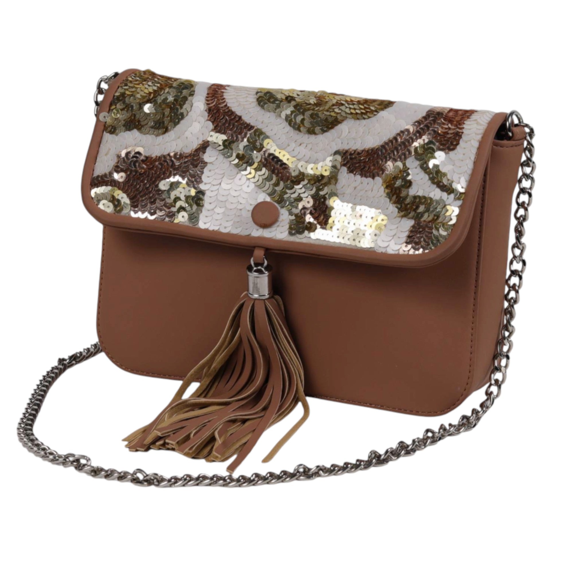 Womenâ€™s Hand-Embroidered Beaded Sling Bag â€“ High-Quality PU