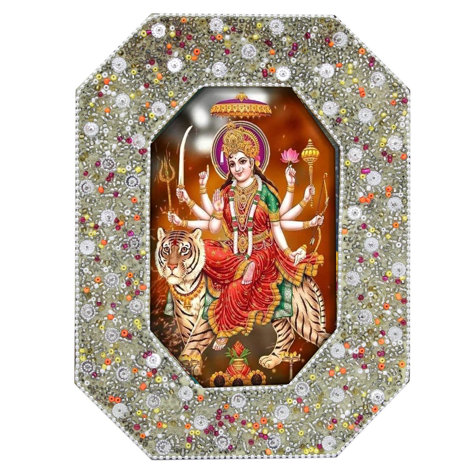 Sherawali Mata Tabletop Photo Frame for Blessings