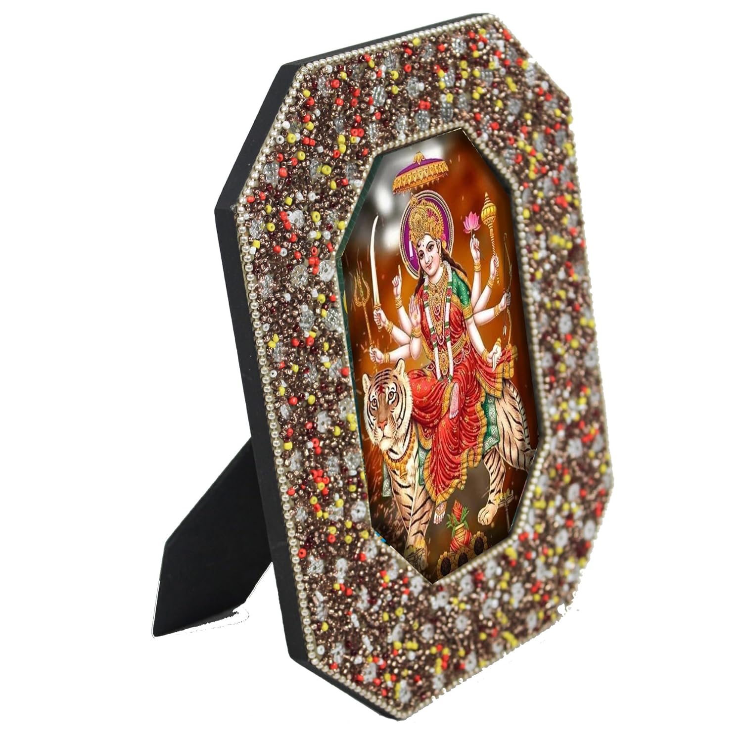 Durga Mata Beaded Photo Frame for Blessings