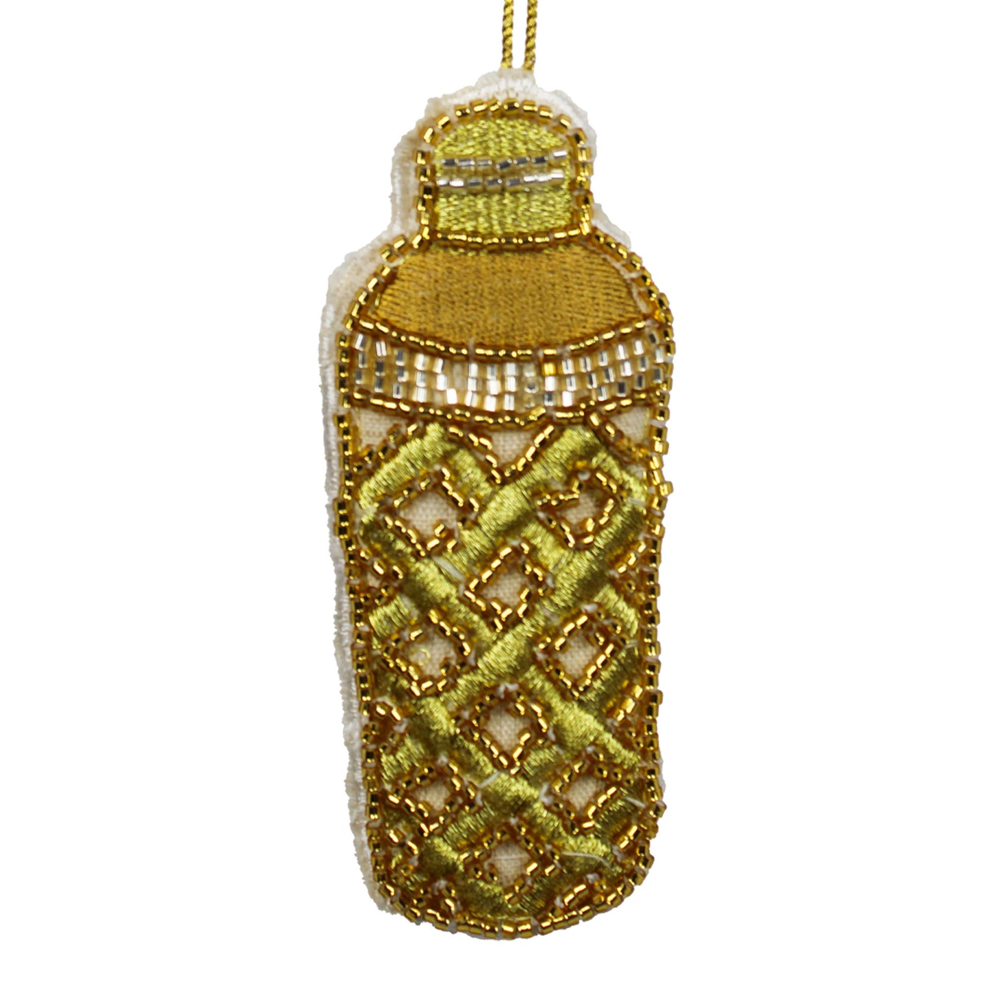 Set of 2 Beaded Christmas Hanging Ornament