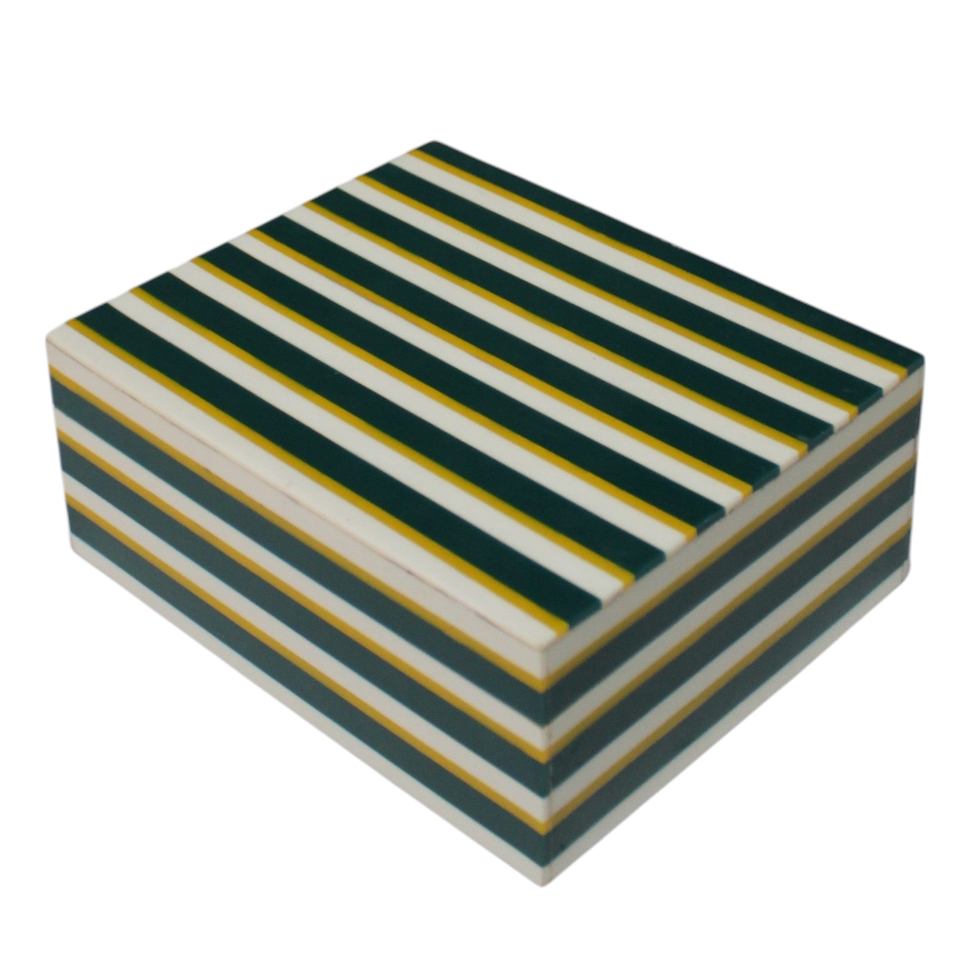Artisan Striped Resin Jewellery Box