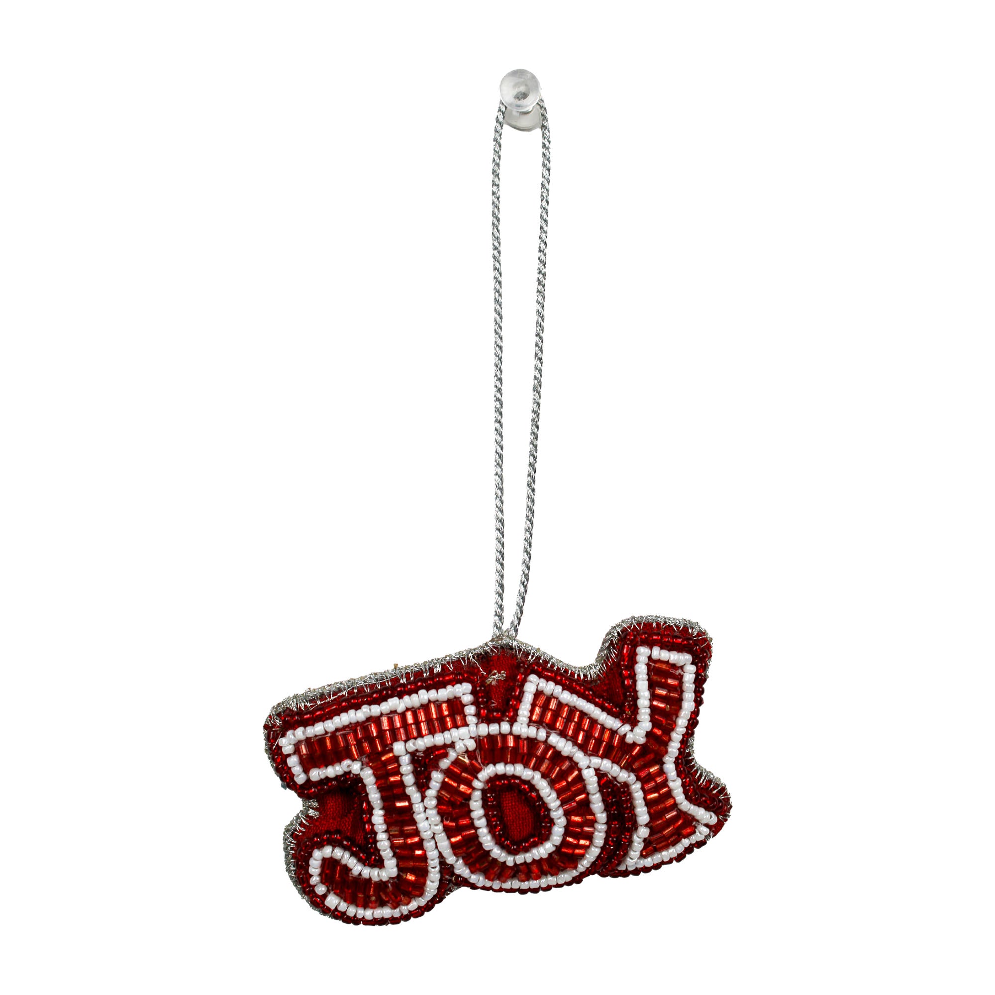 Set of 2 Beaded Christmas Tree Hanging Ornament