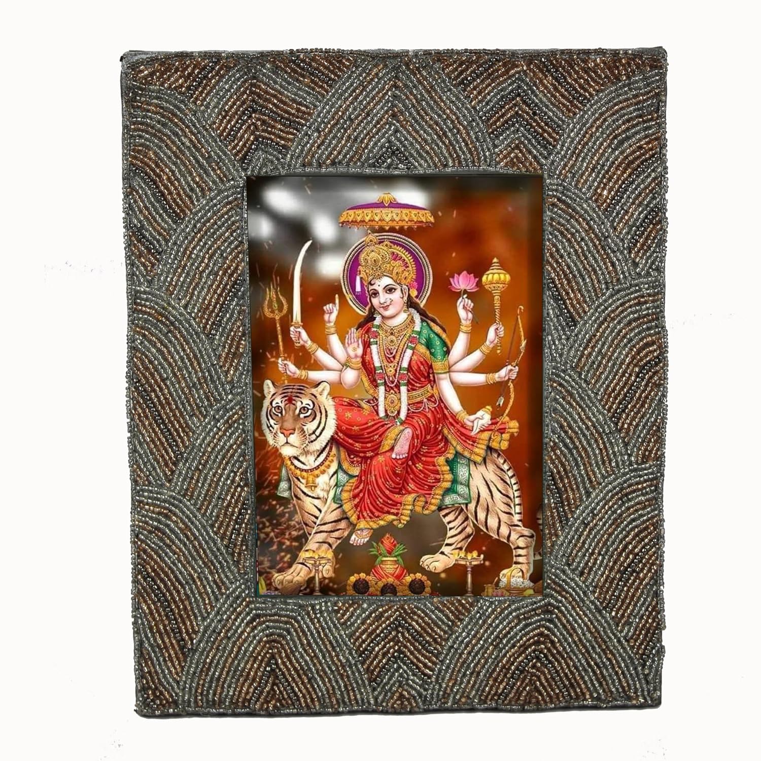 Sherawali Mata Tabletop Photo Frame for Blessings