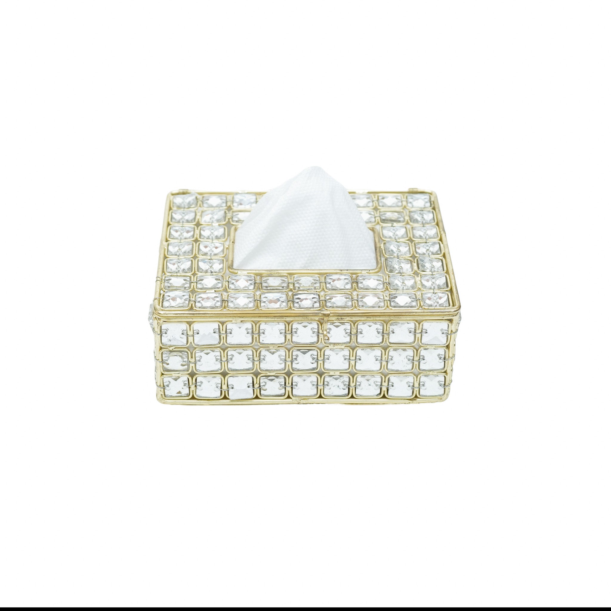 Luxury Decorative Glass Crystals Square Tissue Box