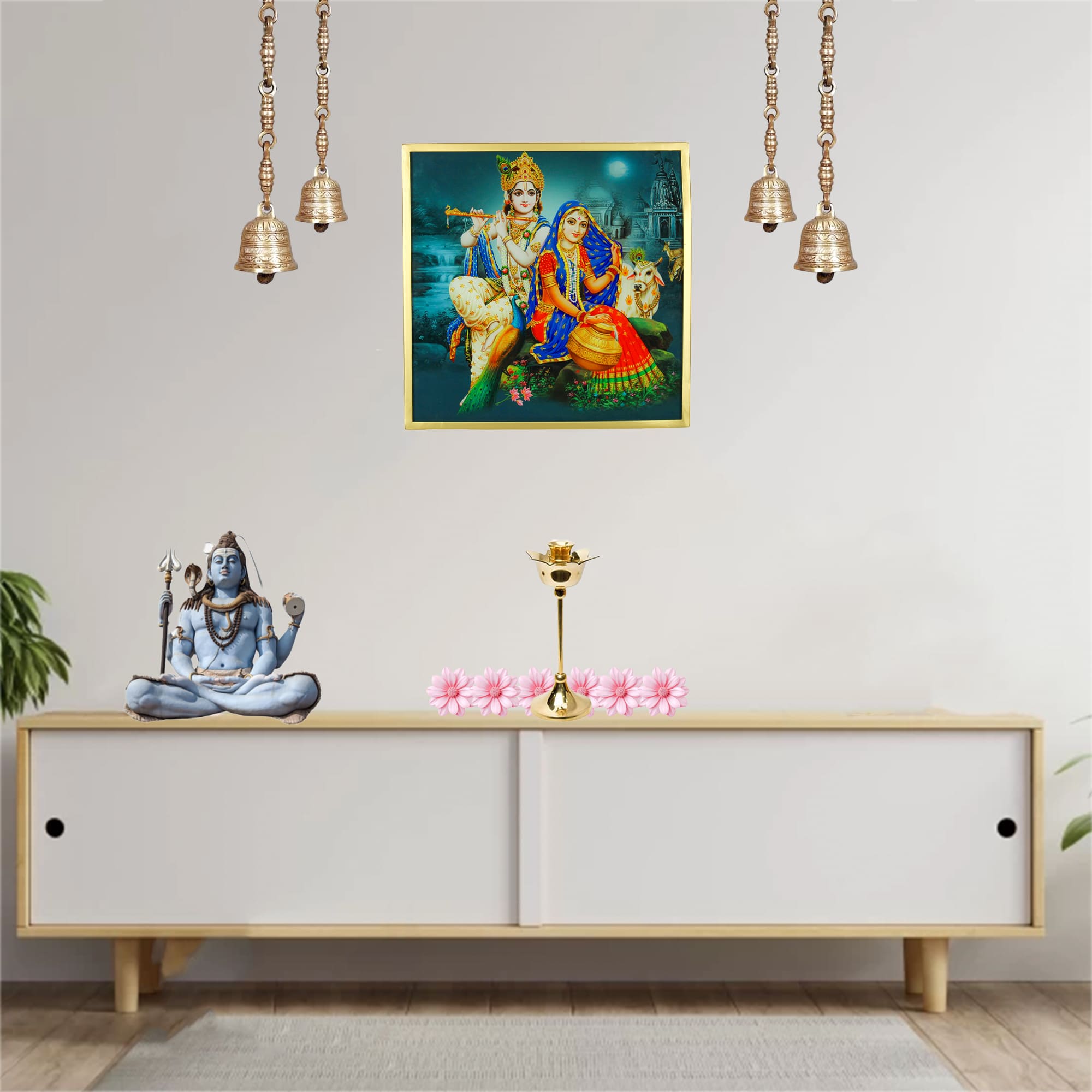Radha Krishna Blessings Wall Decor