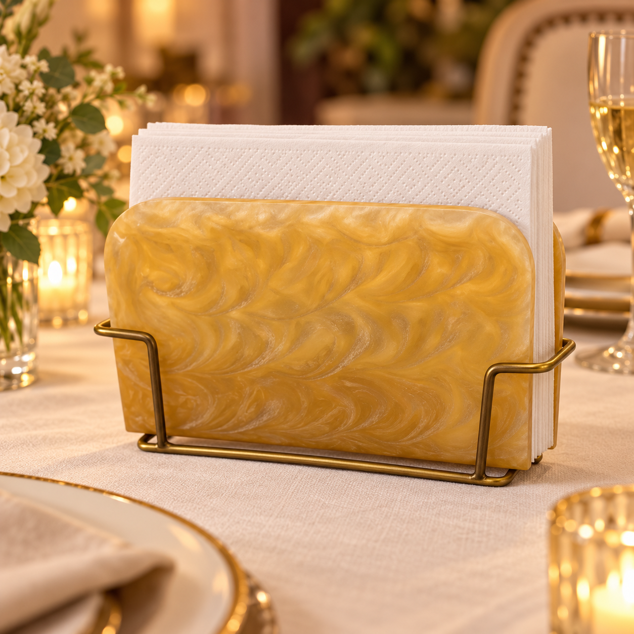 Premium Beige Tissue Holder