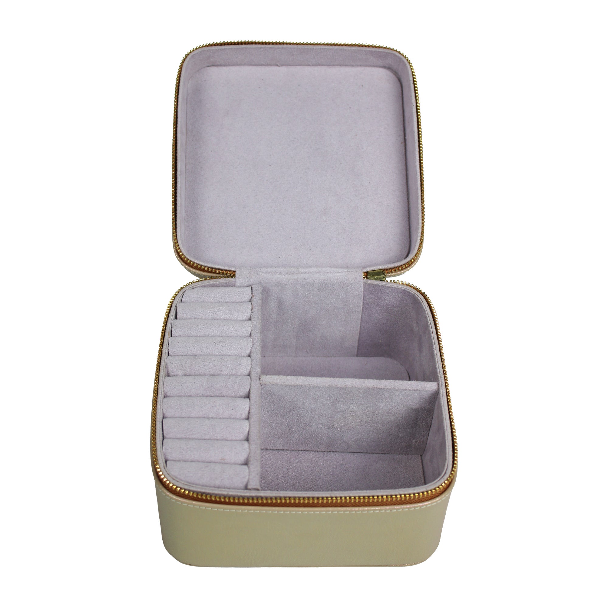 Beige Printed Jewellery Box