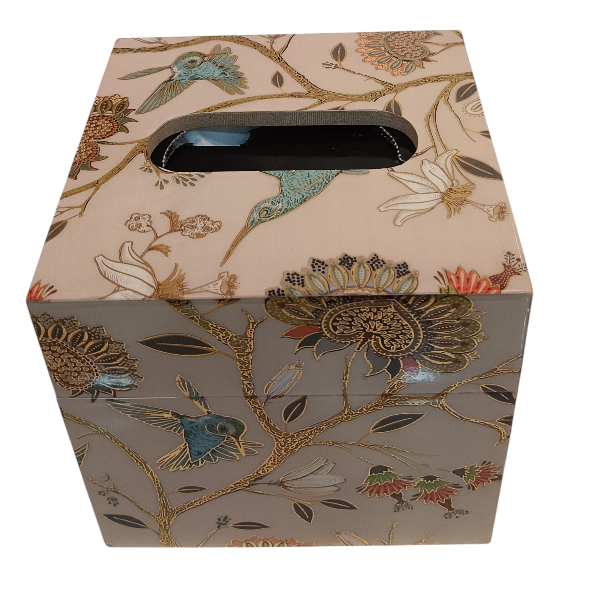 Luxury Designer Bird Design Square Resin Tissue Box