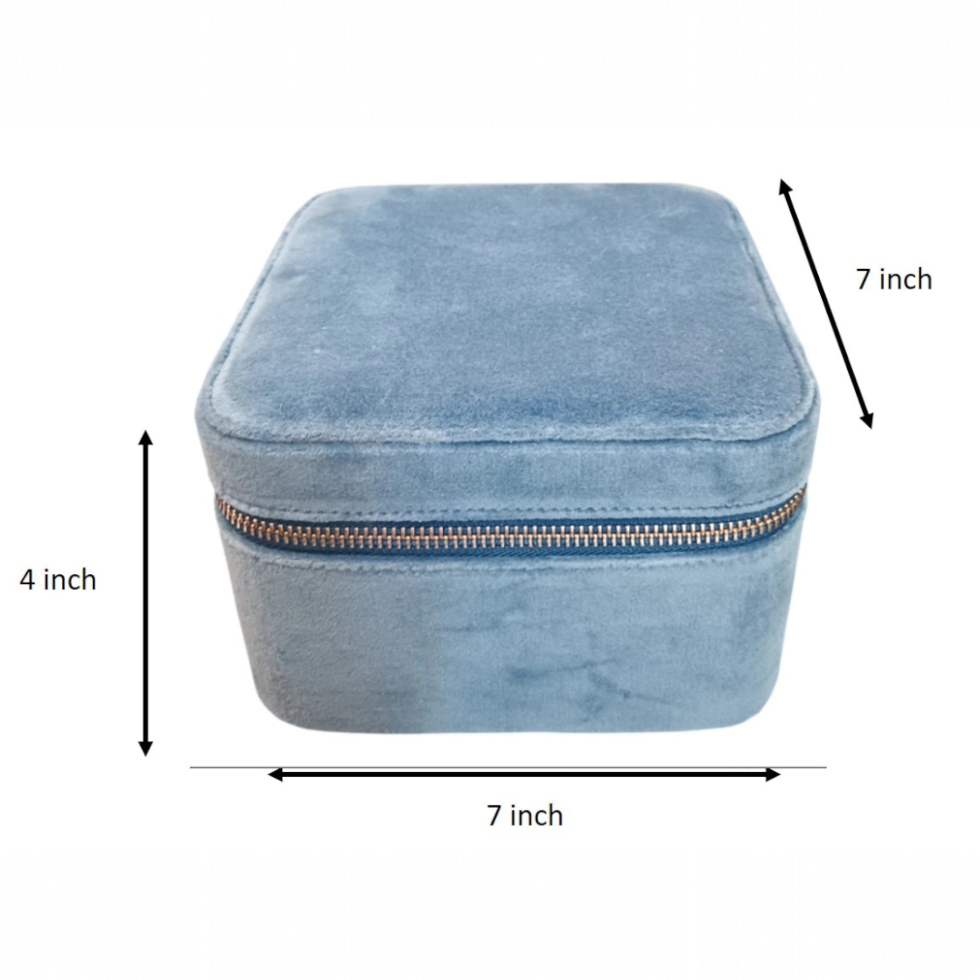 Blue Velvet Jewellery Box