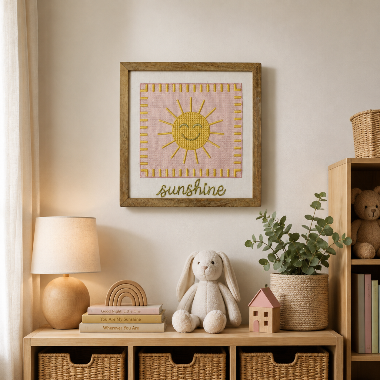 Embroidered Sunshine Room Wall Decor