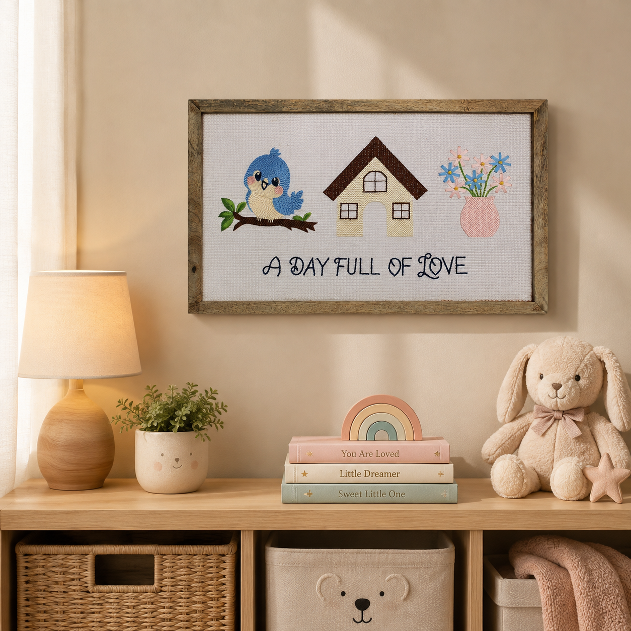  Embroidered Bird Design Room Wall Decor 