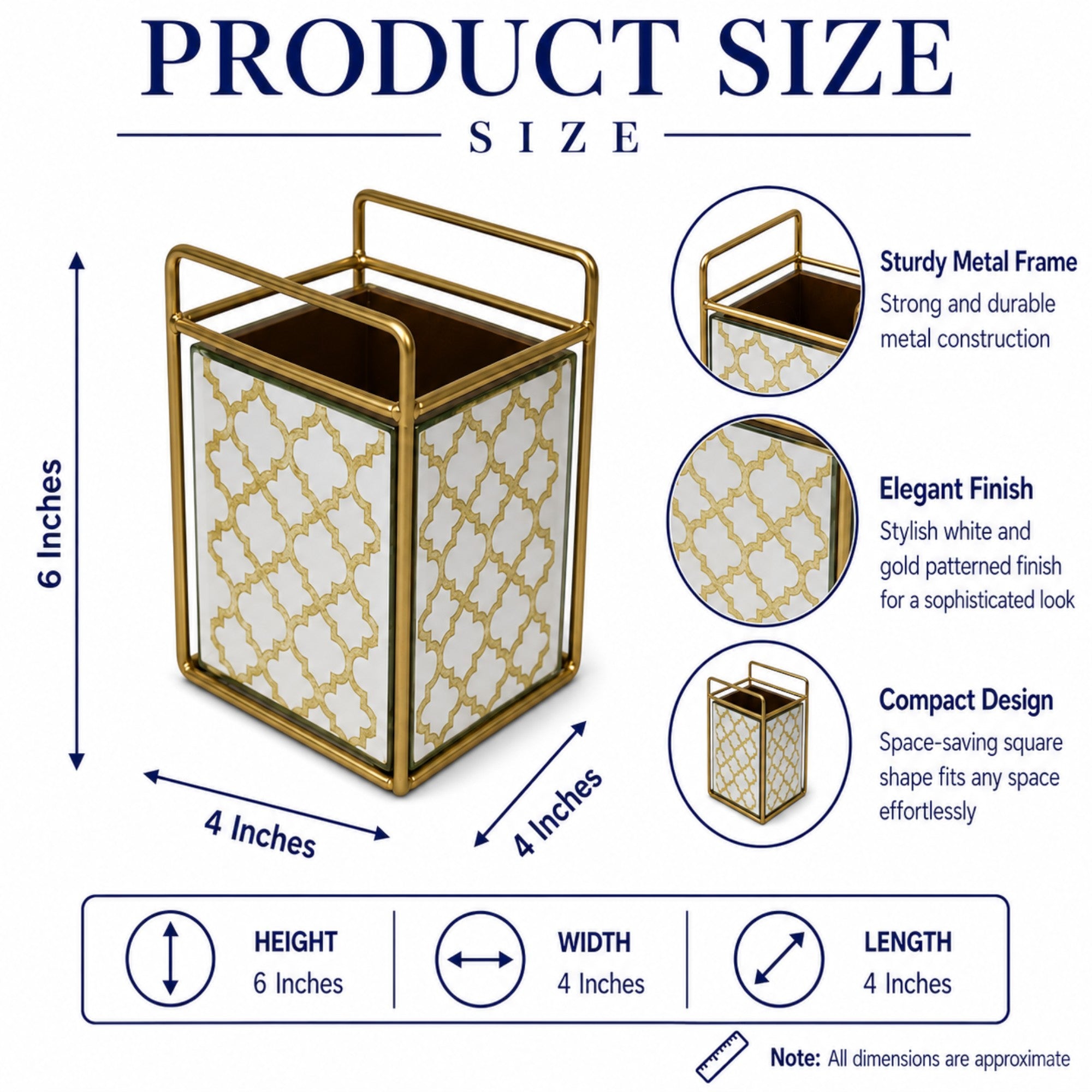  Elegant Gold Pattern Cutlery Holder for Dining Table 