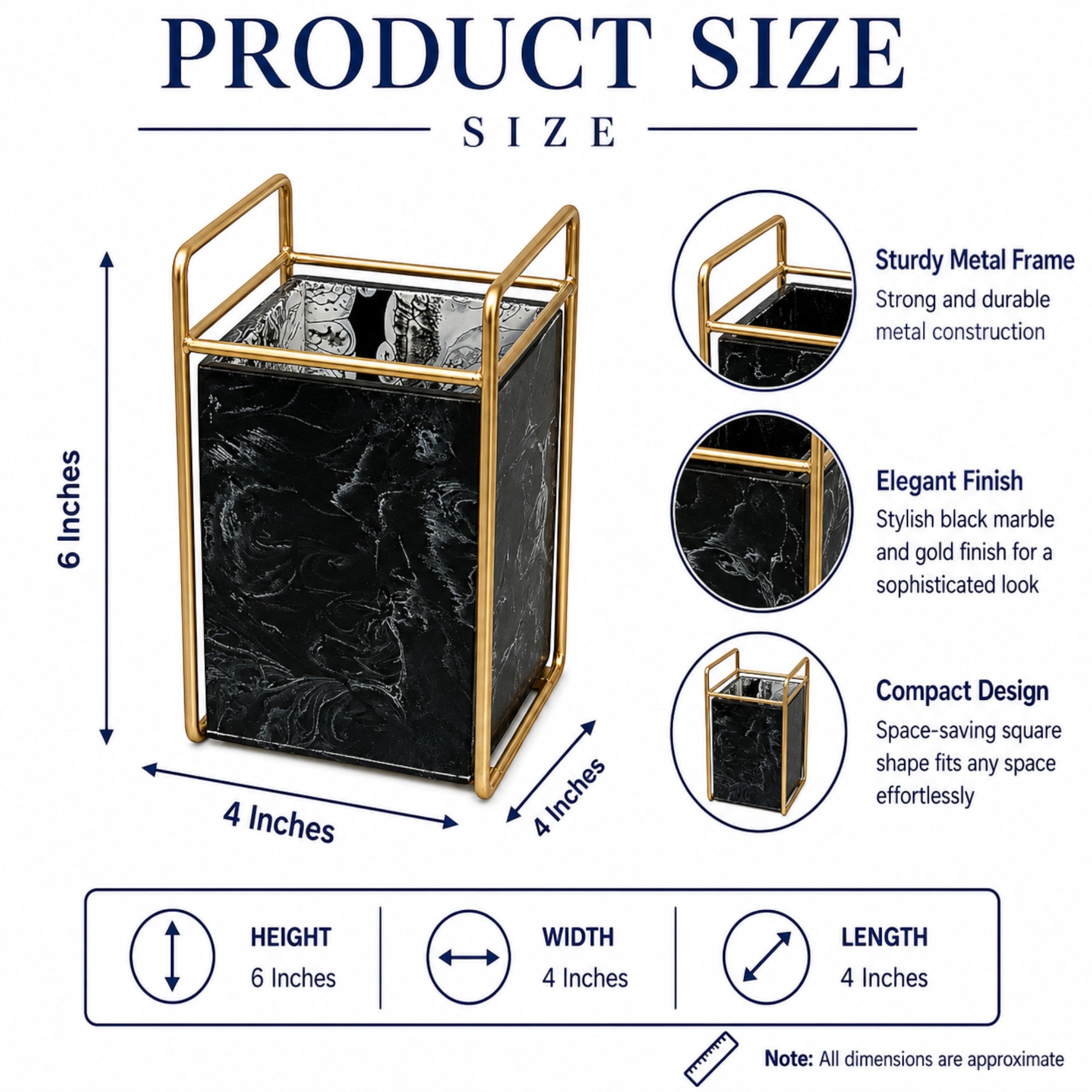 Luxury Textured Resin Cutlery Holder With Single Partition