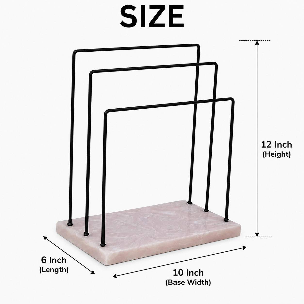 3 Steps Metal Powder Coated Towel Stand With Beige Resin Base