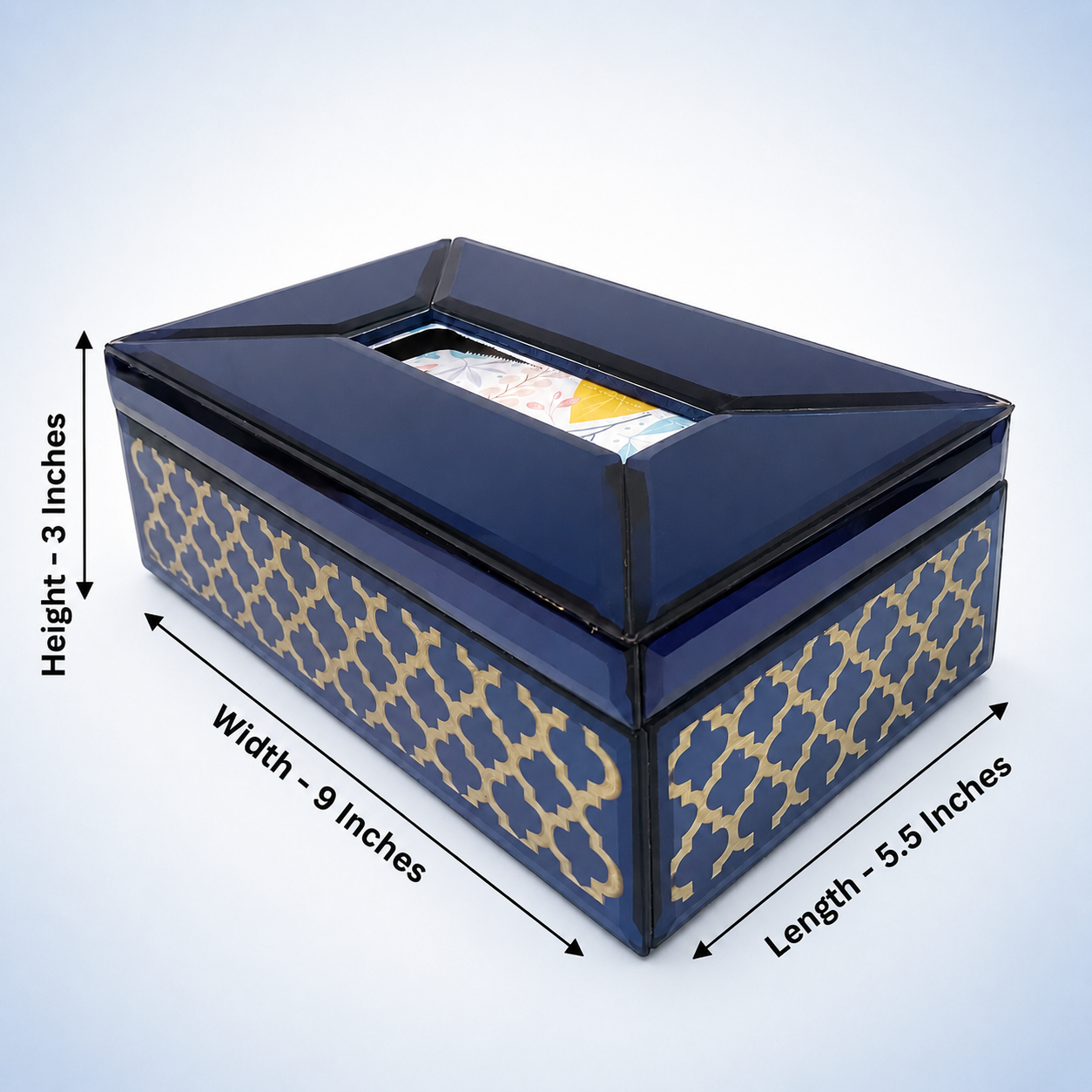 Luxury Designer Glass Dining Tissue Box