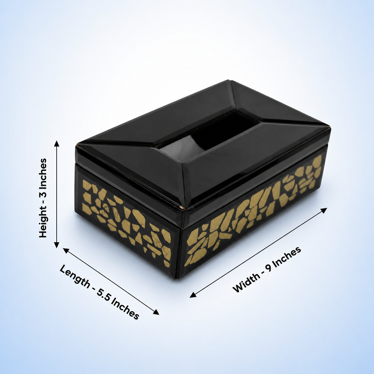 Luxury Designer Glass Dining Tissue Box
