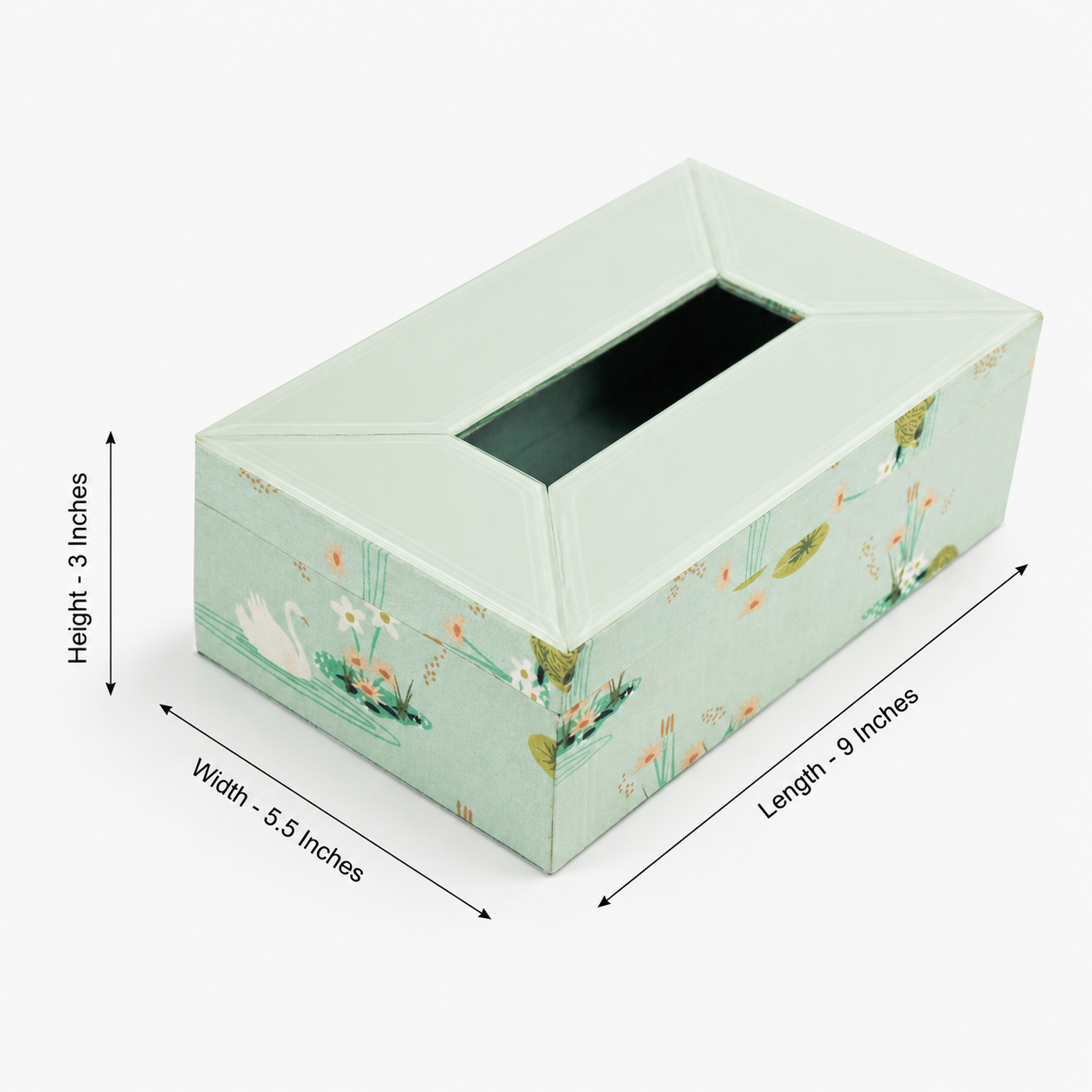 Premium Lacquered Glass Dining Tissue Box